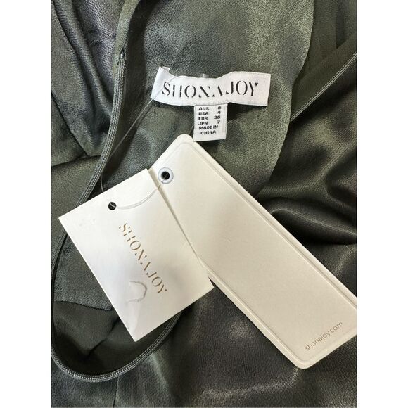 NWT Shona Joy La Lune High Neck Twist Maxi Dress in Forest Size 4 $395 - Picture 9 of 10